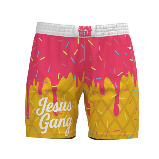 Jesus Gang Pink Fight Short