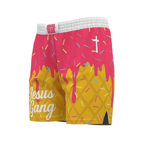 Jesus Gang Pink Fight Short